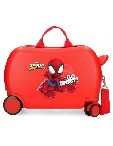 2481021 ABS ROLLING SUITCASE 4W.(2 MULTID.) 45CM. GO SPIDEY